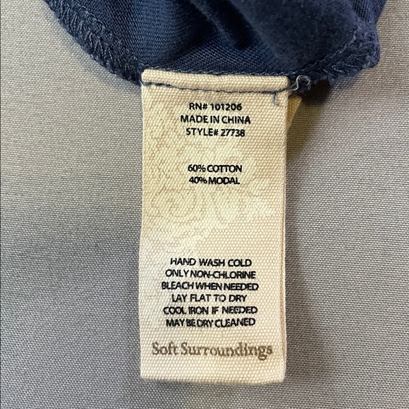 Soft Surroundings Santiago Sleeveless Dusty Blue Maxi Dress Pockets | Medium - Picture 5 of 7